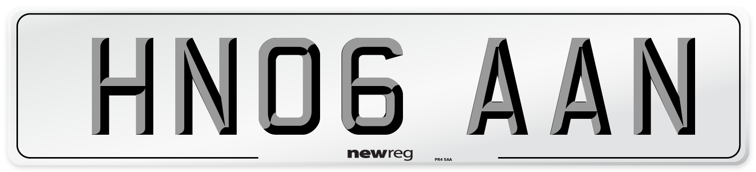 HN06 AAN Number Plate from New Reg